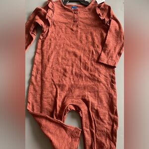 Old Navy Rust Long Sleeve Baby Romper